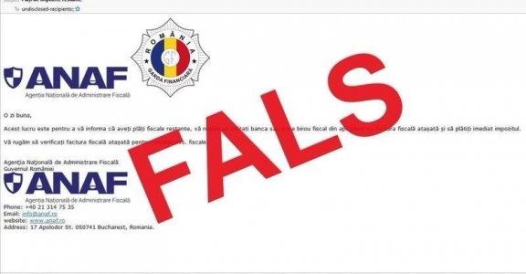 ANAF avertizează: Se trimit mesaje false și se cer informații despre facturile din sistemul e-Factura